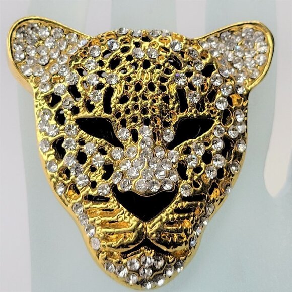 Leopard Ring Tiger Ring In Stretch Band - New - Picture 8 of 12